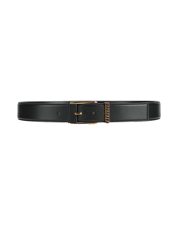 ヴェルサーチ メンズ 添え物 三尺帯 VERSACE なめし革三尺帯 Black 黒いこと