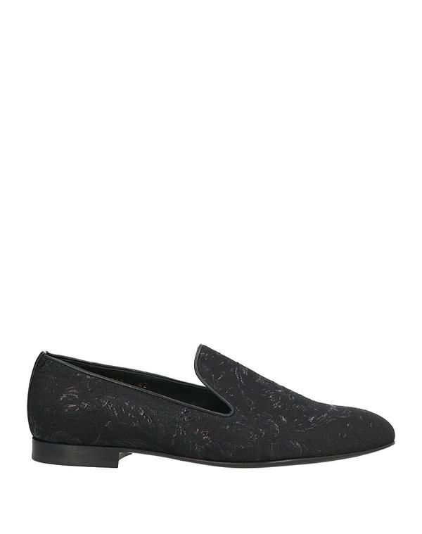 ヴェルサーチ メンズ シューズ スリッポン・ローファー VERSACE モカシン Black ブラック