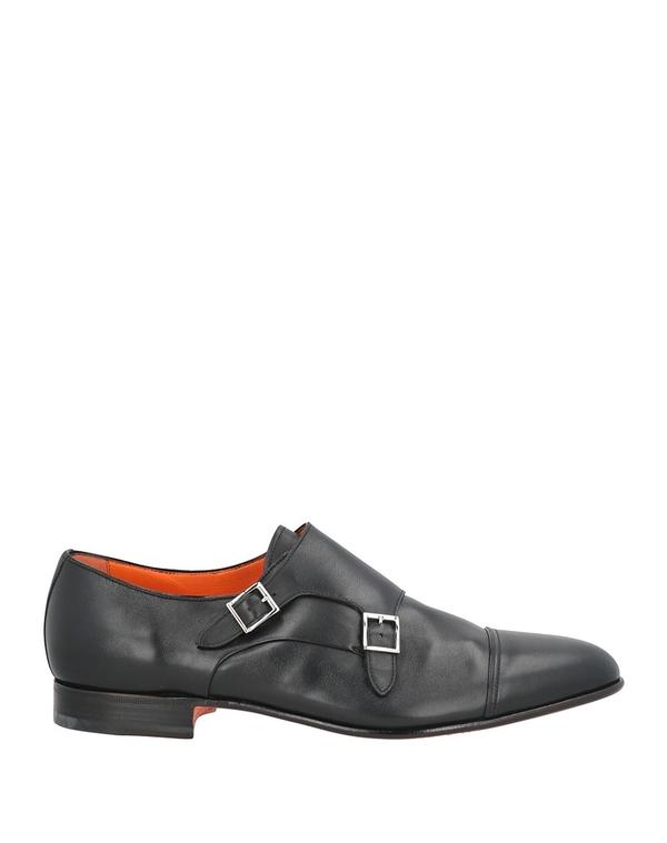 サントーニ メンズ シューズ スリッポン・ローファー SANTONI モカシン Black 黒いこと