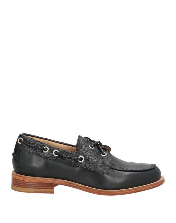 トム赤銅色 メンズ シューズ スリッポン・ローファー THOM BROWNE モカシン Black 黒いこと