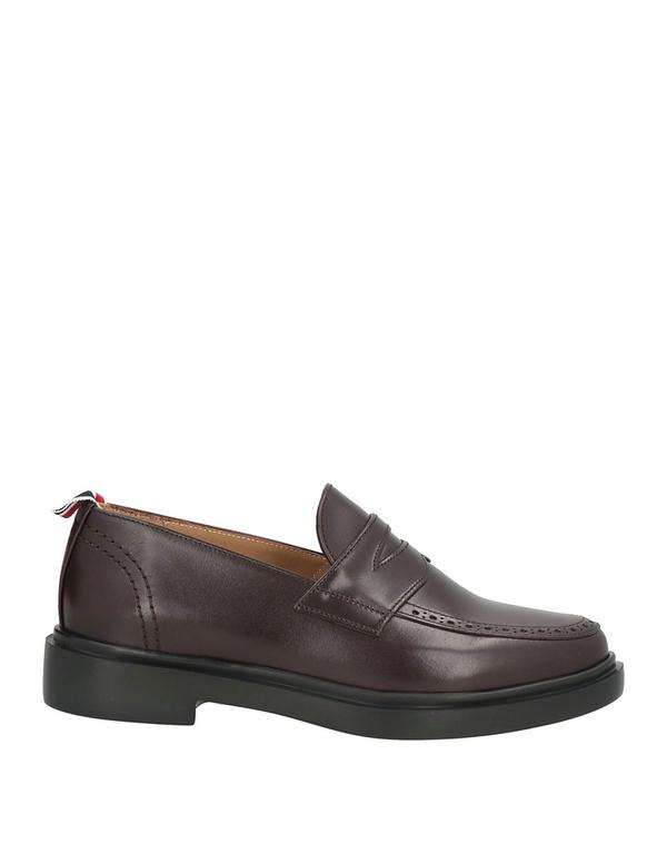 トムブラウン メンズ シューズ スリッポン・ローファー THOM BROWNE モカシン Dark Brown ブラウン