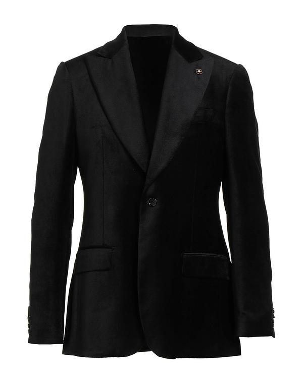 ラルディーニ メンズ アウター ジャケット・ブルゾン LARDINI テーラードジャケット Black ブラック|ReVida 店
