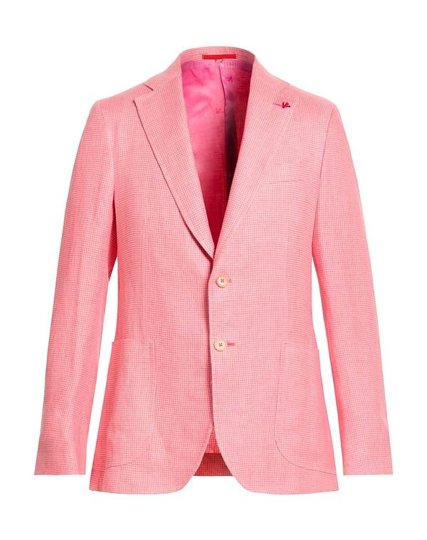 イザイア メンズ アウター ジャケット・ブルゾン ISAIA テーラードジャケット Pink ピンク｜ReVida 店