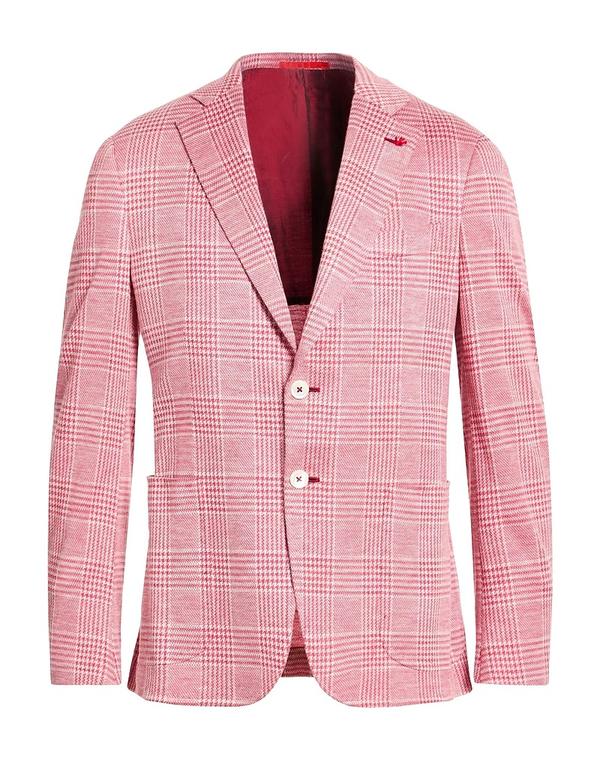イザイア メンズ アウター ジャケット・ブルゾン ISAIA テーラードジャケット Red レッド