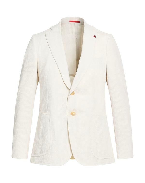イザイア メンズ アウター 上衣・上衣 ISAIA テーラードジャケット Off White 象牙色