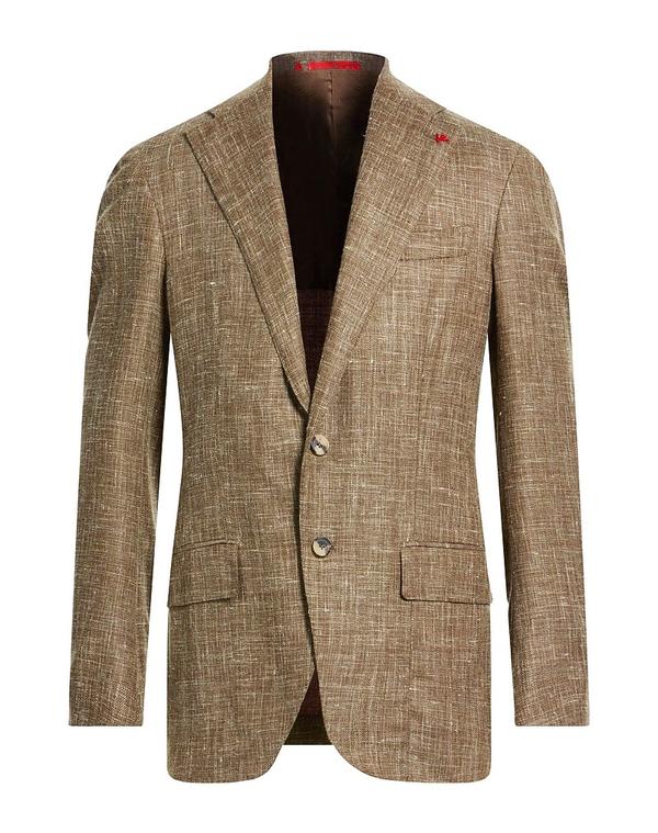 イザイア メンズ アウター ジャケット・ブルゾン ISAIA テーラードジャケット Military Green グリーン