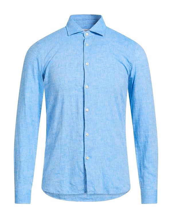 マニュエル リッツ メンズ トップス シャツ MANUEL RITZ 無地シャツ Azure Blue ブルー 18,735円