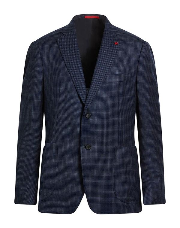 イザイア メンズ アウター ジャケット・ブルゾン ISAIA テーラードジャケット Midnight Blue ブルー