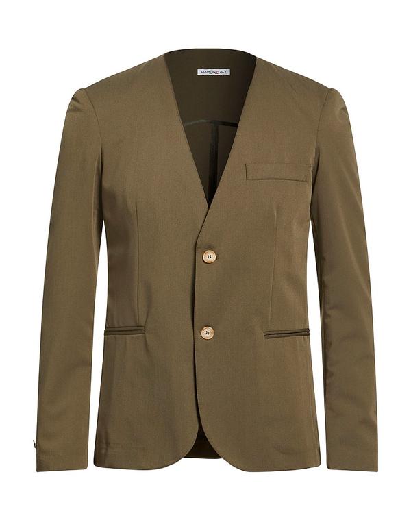 ブロックイレブン メンズ アウター ジャケット・ブルゾン BL.11 BLOCK ELEVEN テーラードジャケット Military Green グリーン