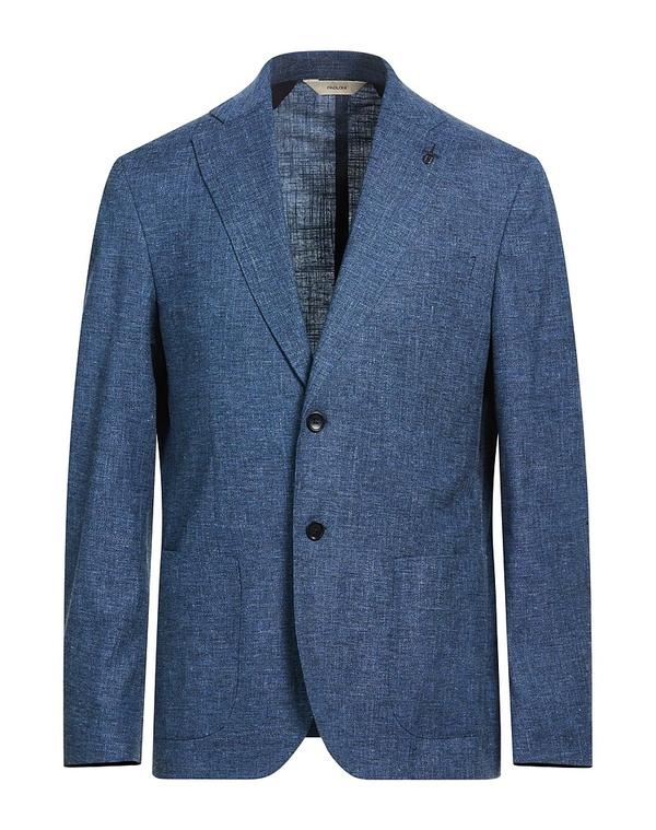 パオローニ メンズ アウター ジャケット・ブルゾン PAOLONI テーラードジャケット Blue Gray グレー