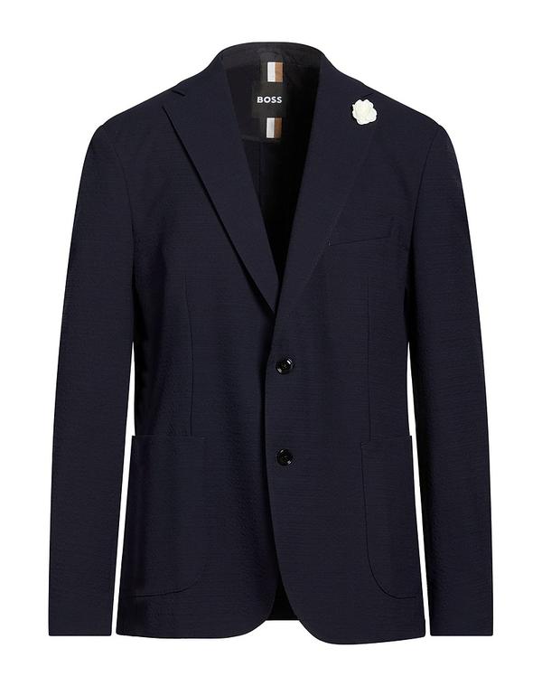 ボス メンズ アウター ジャケット・ブルゾン BOSS テーラードジャケット Midnight Blue ブルー