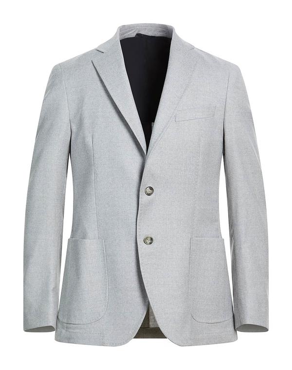 トンボリーニ メンズ アウター ジャケット・ブルゾン TOMBOLINI テーラードジャケット Light Gray グレー