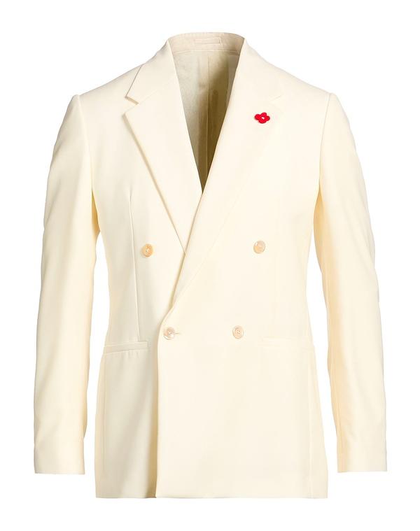 ラルディーニ メンズ アウター ジャケット・ブルゾン LARDINI テーラードジャケット Off White オフホワイト｜ReVida 店