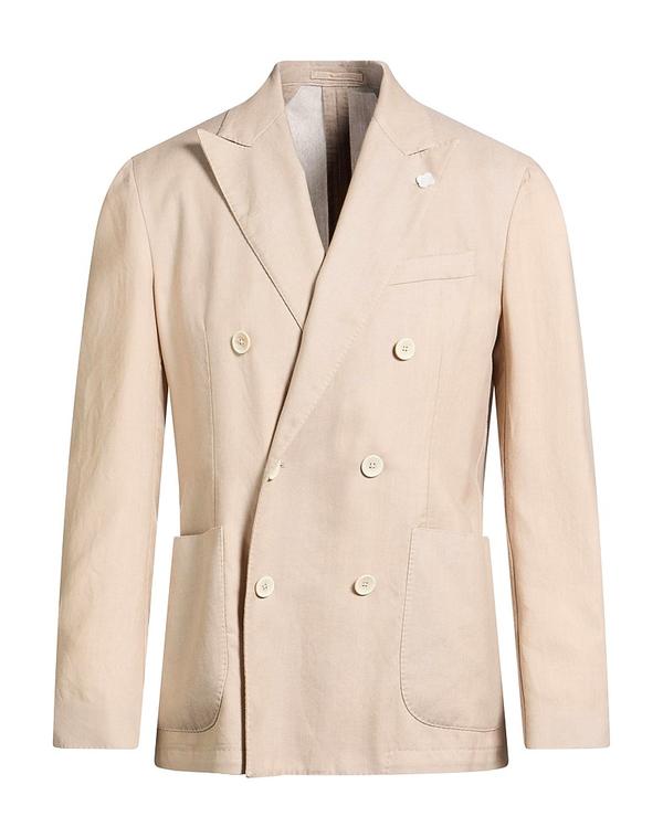 ラルディーニ メンズ アウター ジャケット・ブルゾン LARDINI テーラードジャケット Beige ベージュ