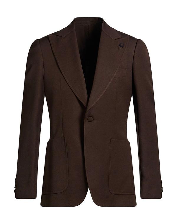 ラルディーニ メンズ アウター ジャケット・ブルゾン LARDINI テーラードジャケット Dark Brown ブラウン