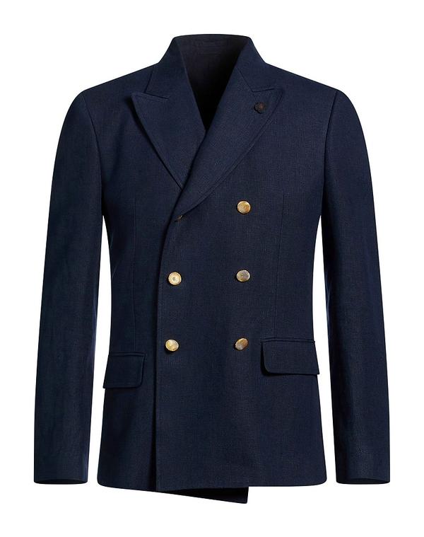ラルディーニ メンズ アウター ジャケット・ブルゾン LARDINI テーラードジャケット Midnight Blue ブルー｜ReVida 店