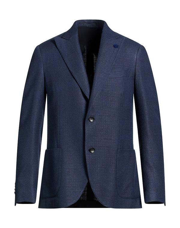ラルディーニ メンズ アウター ジャケット・ブルゾン LARDINI テーラードジャケット Navy ネイビー|ReVida 店