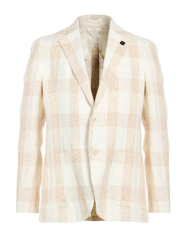 ラルディーニ メンズ アウター ジャケット・ブルゾン LARDINI テーラードジャケット Ivory アイボリー|ReVida 店