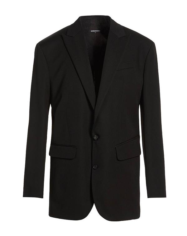 ディースクエアード メンズ アウター 上衣・上衣 DSQUARED2 テーラードジャケット Black 黒いこと コート・ジャケット-メンズファッション