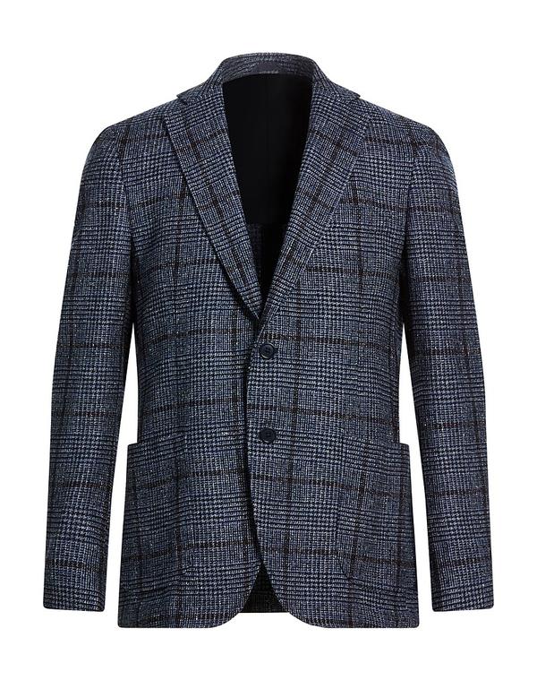 トンボリーニ メンズ アウター ジャケット・ブルゾン TOMBOLINI テーラードジャケット Midnight Blue ブルー|ReVida 店