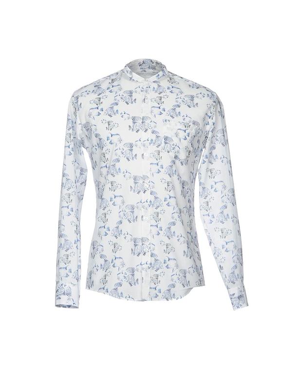 ダニエレ アレッサンドリー二 メンズ トップス シャツ DANIELE ALESSANDRINI 柄入りシャツ White ホワイト