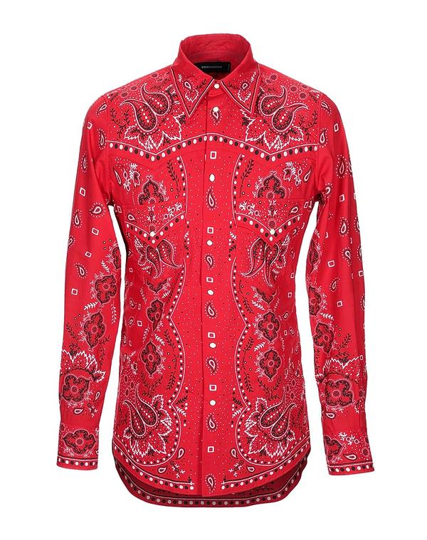ディースクエアード メンズ トップス シャツ DSQUARED2 柄入りシャツ Red レッド