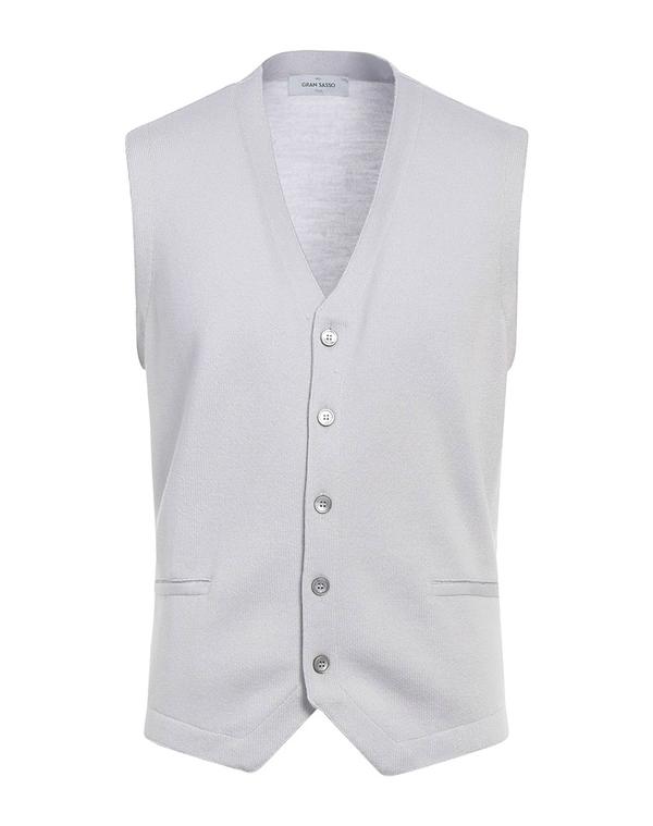 グランサッソ メンズ アウター ジレー GRAN SASSO ジレー Light Gray 薄墨色