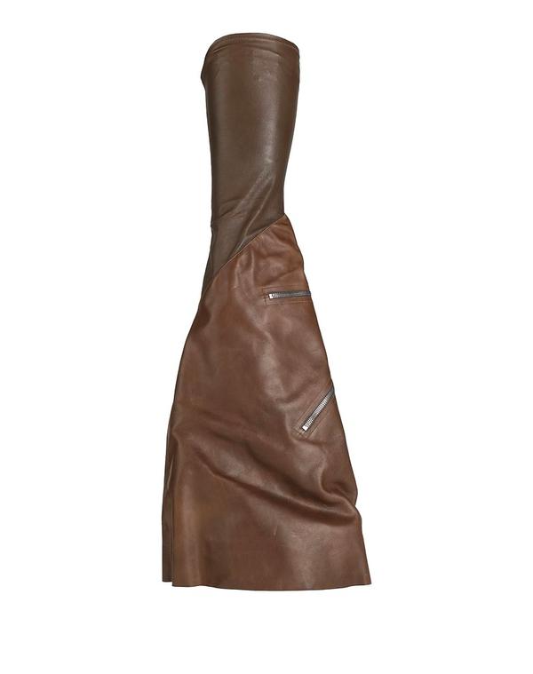 リックオウエンス メンズ シューズ ブーツ・レインブーツ RICK OWENS 遊撃手ブーツ Brown 赤銅色