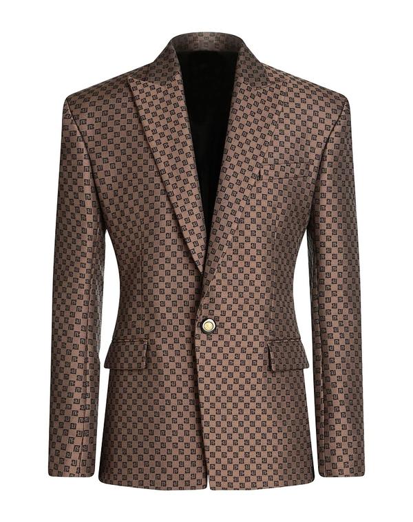 バルマン メンズ アウター ジャケット・ブルゾン BALMAIN テーラードジャケット Brown ブラウン