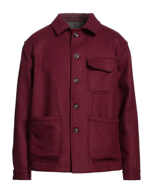ラルディーニ メンズ トップス シャツ LARDINI 無地シャツ Burgundy バーガンディ