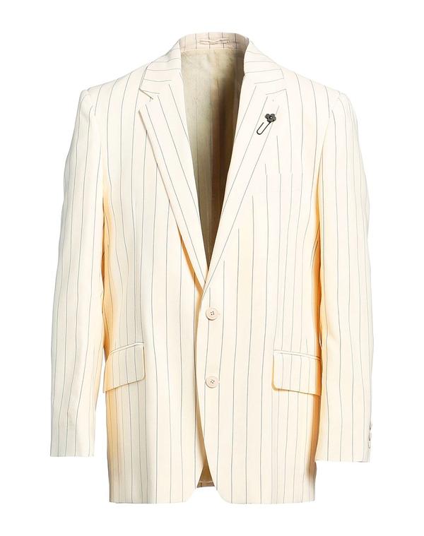 ラルディーニ メンズ アウター ジャケット・ブルゾン LARDINI テーラードジャケット Off White オフホワイト|ReVida 店