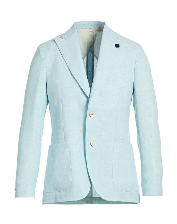 ラルディーニ メンズ アウター ジャケット・ブルゾン LARDINI テーラードジャケット Sky Blue ブルー