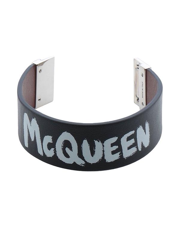 マックイーン メンズ 佩び物 ブレスレット・バングル・アンクレット MCQUEEN 腕輪 Black 黒いこと