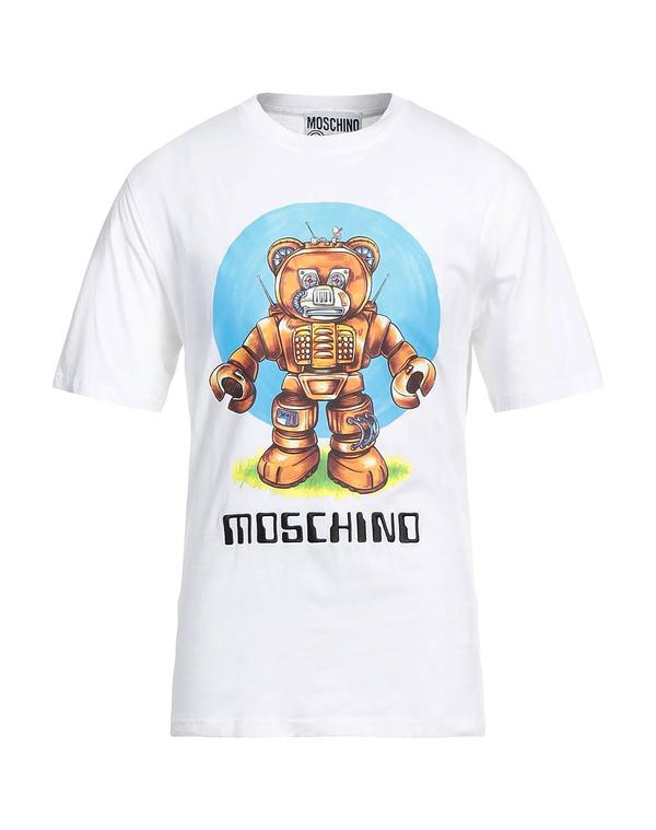 モスキーノ メンズ トップス Tシャツ MOSCHINO Ｔシャツ White ホワイト