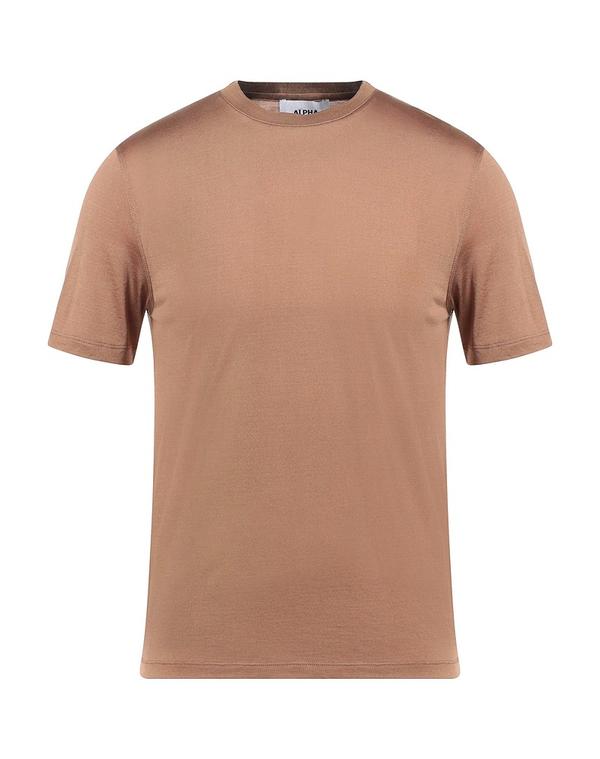 アルファス テューディオ メンズ トップス Tシャツ ALPHA STUDIO Ｔシャツ Camel キャメル