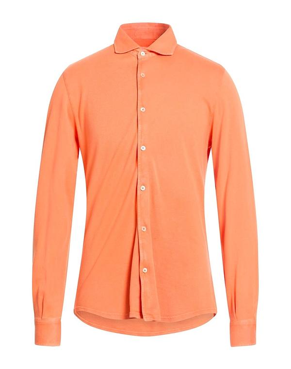 フェデーリ メンズ トップス プルオーバー FEDELI 無地プルオーバー Mandarin Orange オレンジ色