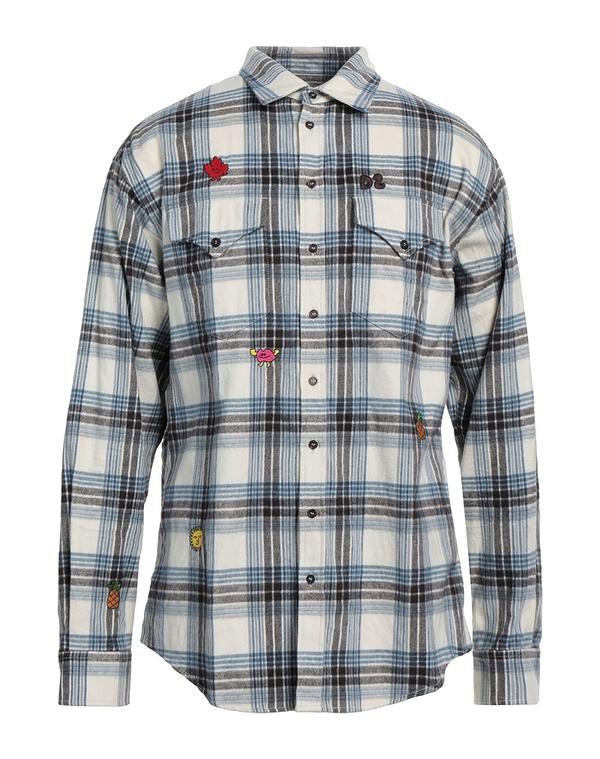 ディースクエアード メンズ トップス シャツ DSQUARED2 チェック柄シャツ Blue Gray グレー｜ReVida 店 49,680円