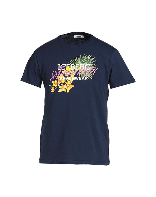 アイスバーグレタス メンズ トップス プルオーバー ICEBERG Ｔシャツ Navy 米国海軍