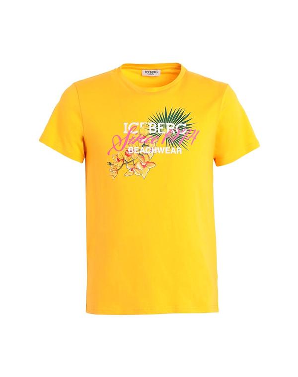 アイスバーグレタス メンズ トップス プルオーバー ICEBERG Ｔシャツ Yellow 黄色