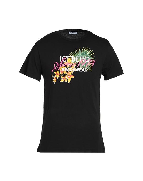 アイスバーグレタス メンズ トップス プルオーバー ICEBERG Ｔシャツ Black 黒いこと