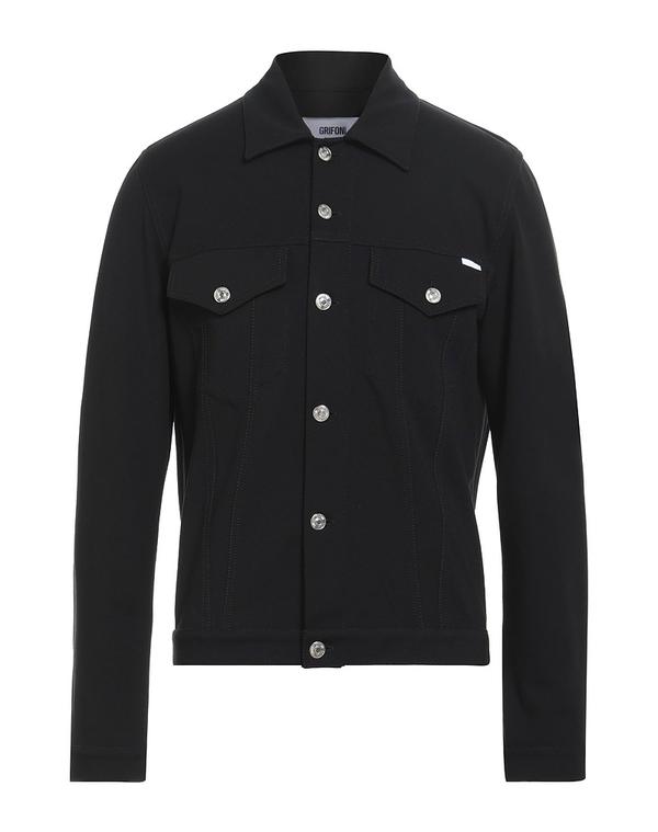 グリフォーニ メンズ トップス シャツ GRIFONI 無地シャツ Black ブラック
