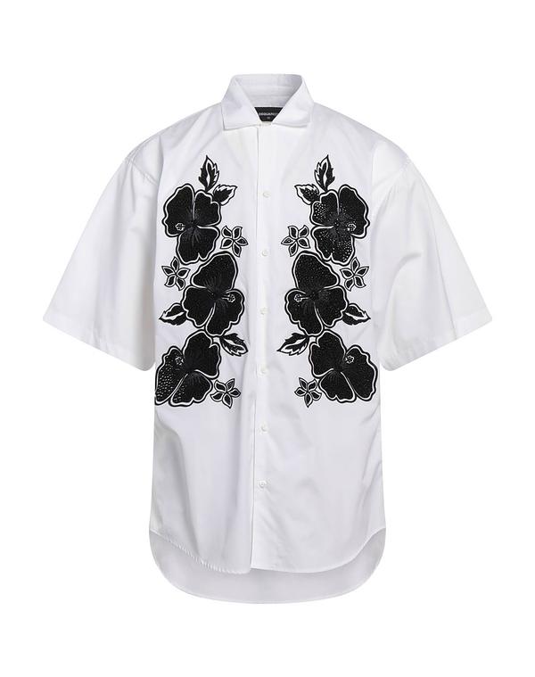 ディースクエアード メンズ トップス シャツ DSQUARED2 柄入りシャツ White ホワイト