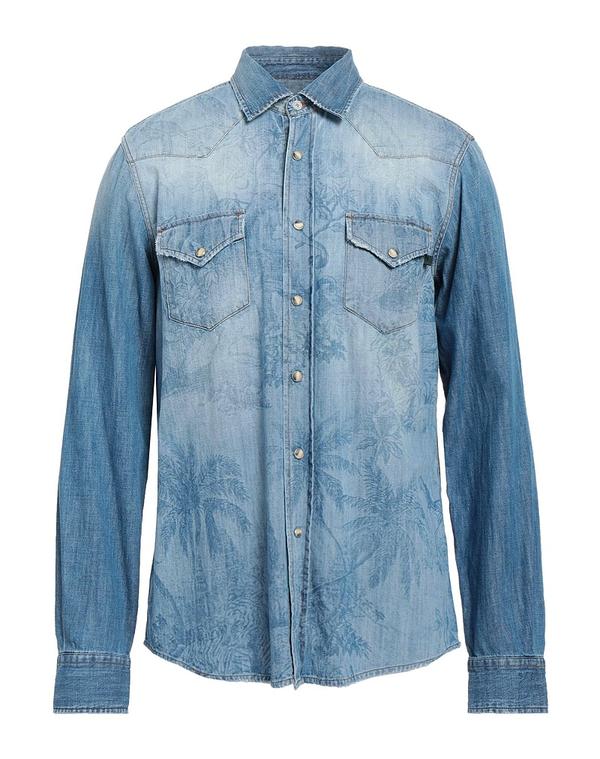 メッサジェリエ メンズ トップス シャツ MESSAGERIE デニムシャツ Blue ブルー|ReVida 店