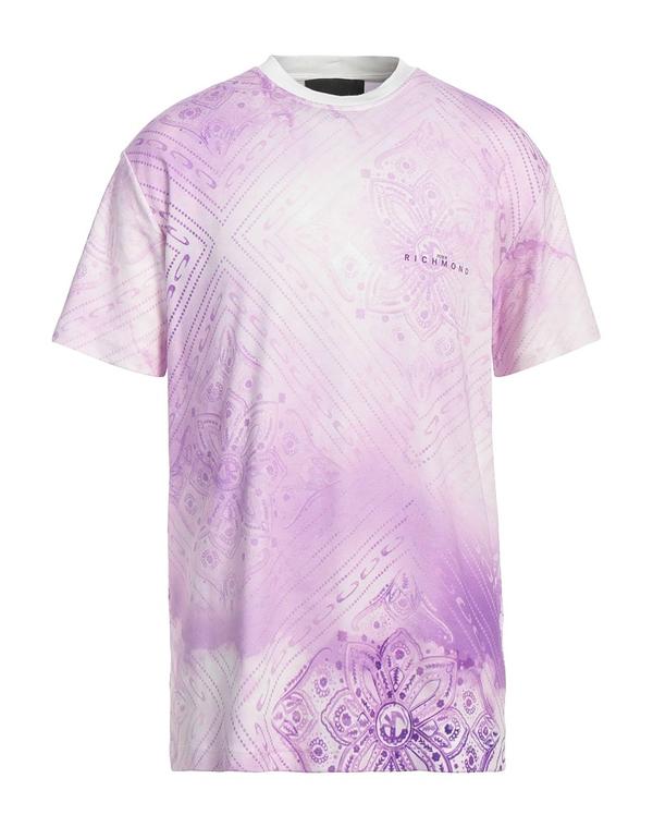 ジョン リッチモンド メンズ トップス Tシャツ JOHN RICHMOND Ｔシャツ Lilac ライラック