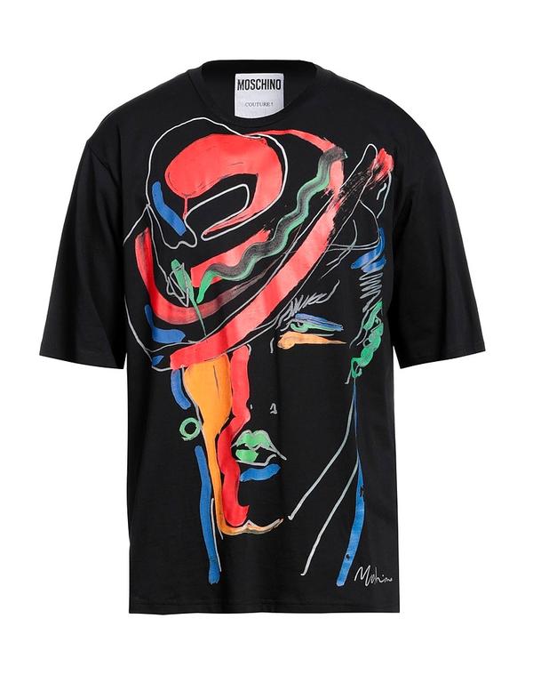 モスキーノ メンズ トップス Tシャツ MOSCHINO Ｔシャツ Black ブラック