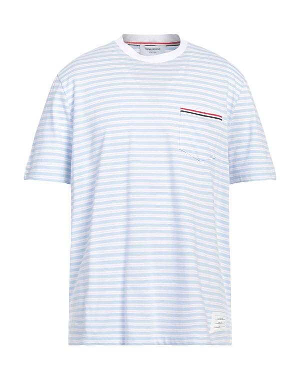 トム赤銅色 メンズ トップス プルオーバー THOM BROWNE Ｔシャツ Sky Blue 青み