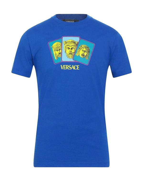 ヴェルサーチ メンズ トップス プルオーバー VERSACE Ｔシャツ Blue 青み