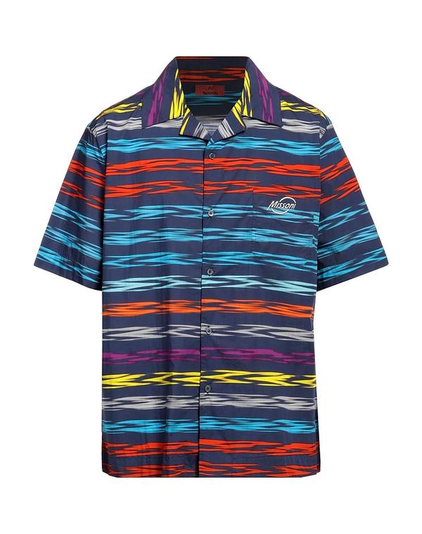 ミッソーニ メンズ トップス シャツ MISSONI 柄入りシャツ Midnight Blue ブルー