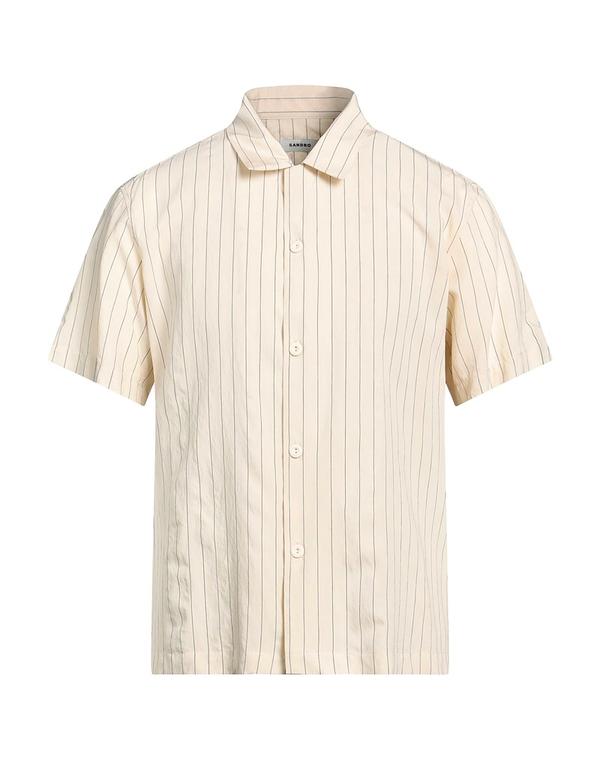 サンドロ メンズ トップス シャツ SANDRO ストライプ柄シャツ Off White オフホワイト