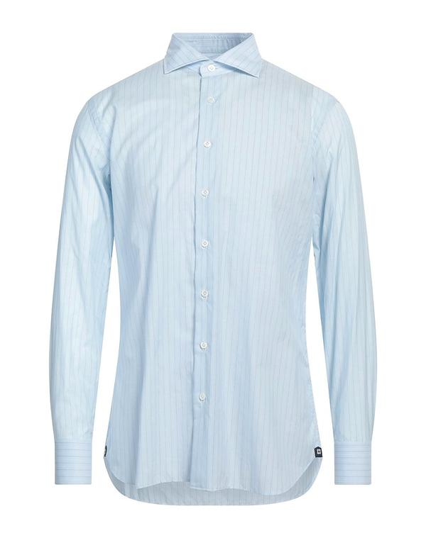 ラルディーニ メンズ トップス シャツ LARDINI ストライプ柄シャツ Sky Blue ブルー｜ReVida 店